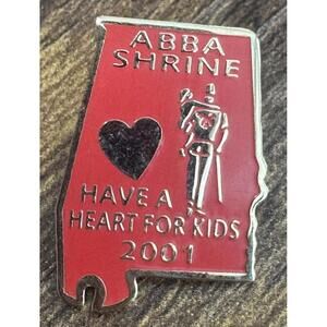 ABBA Shrine “Have A Heart For Kids” Alabama 2001 State PIn Fraternity Charity